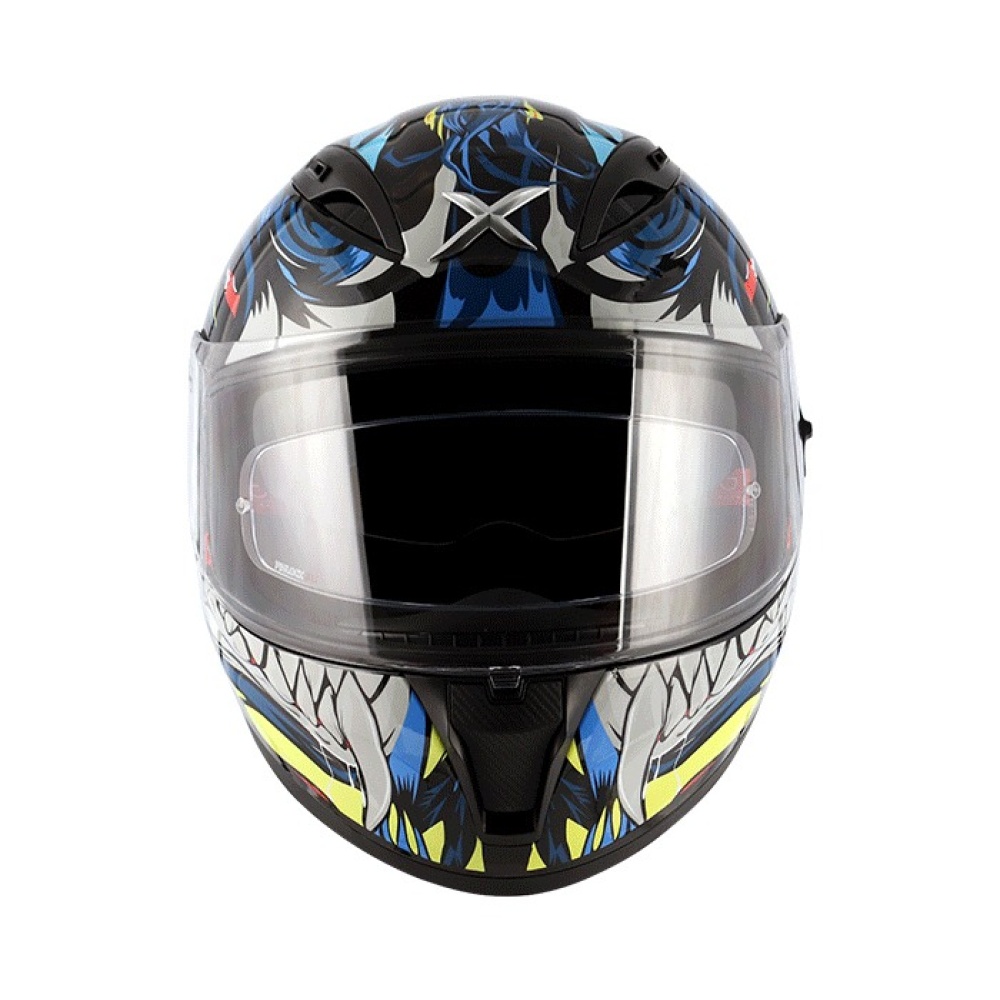 MC-Motorcykel Integralhjälm Street Okami Black Blue - Bild 4