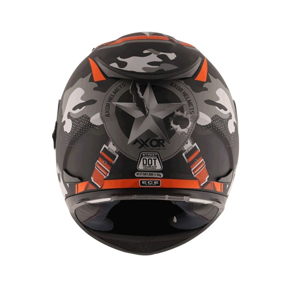 MC-Motorcykel Integralhjälm Street Camo Orange - Bild 5