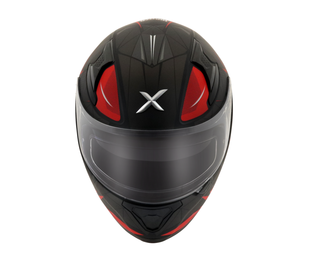 MC-Motorcykel Integralhjälm Apex Hunter Red Mattsvart bottenfärg - Bild 2