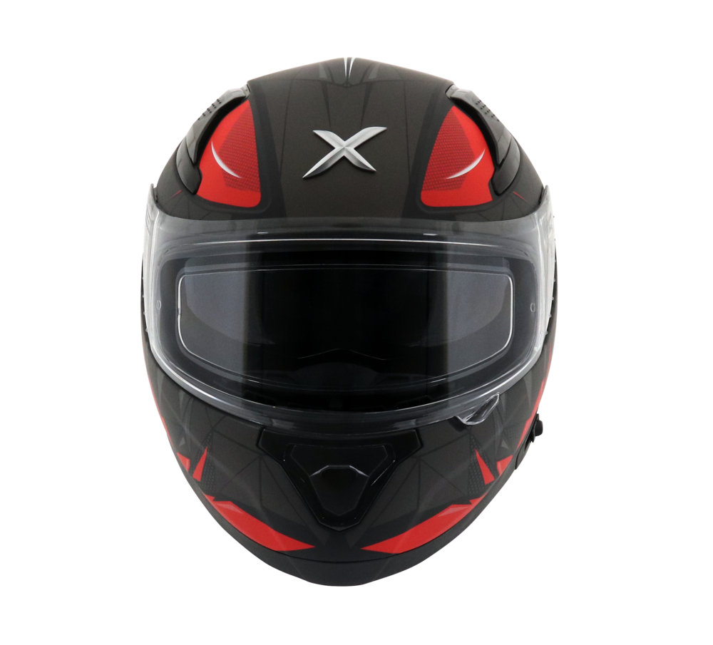 MC-Motorcykel Integralhjälm Apex Hunter Red Mattsvart bottenfärg - Bild 3