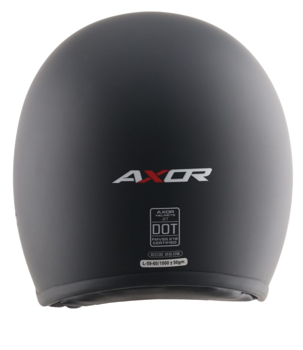 MC-Motorcykelhjälm Axor Jet Black med inbyggt visir - Bild 3