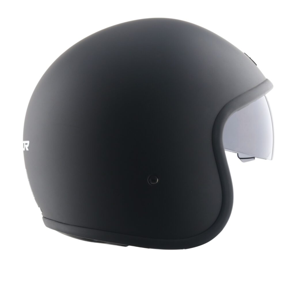 MC-Motorcykelhjälm Axor Jet Black med inbyggt visir - Bild 4