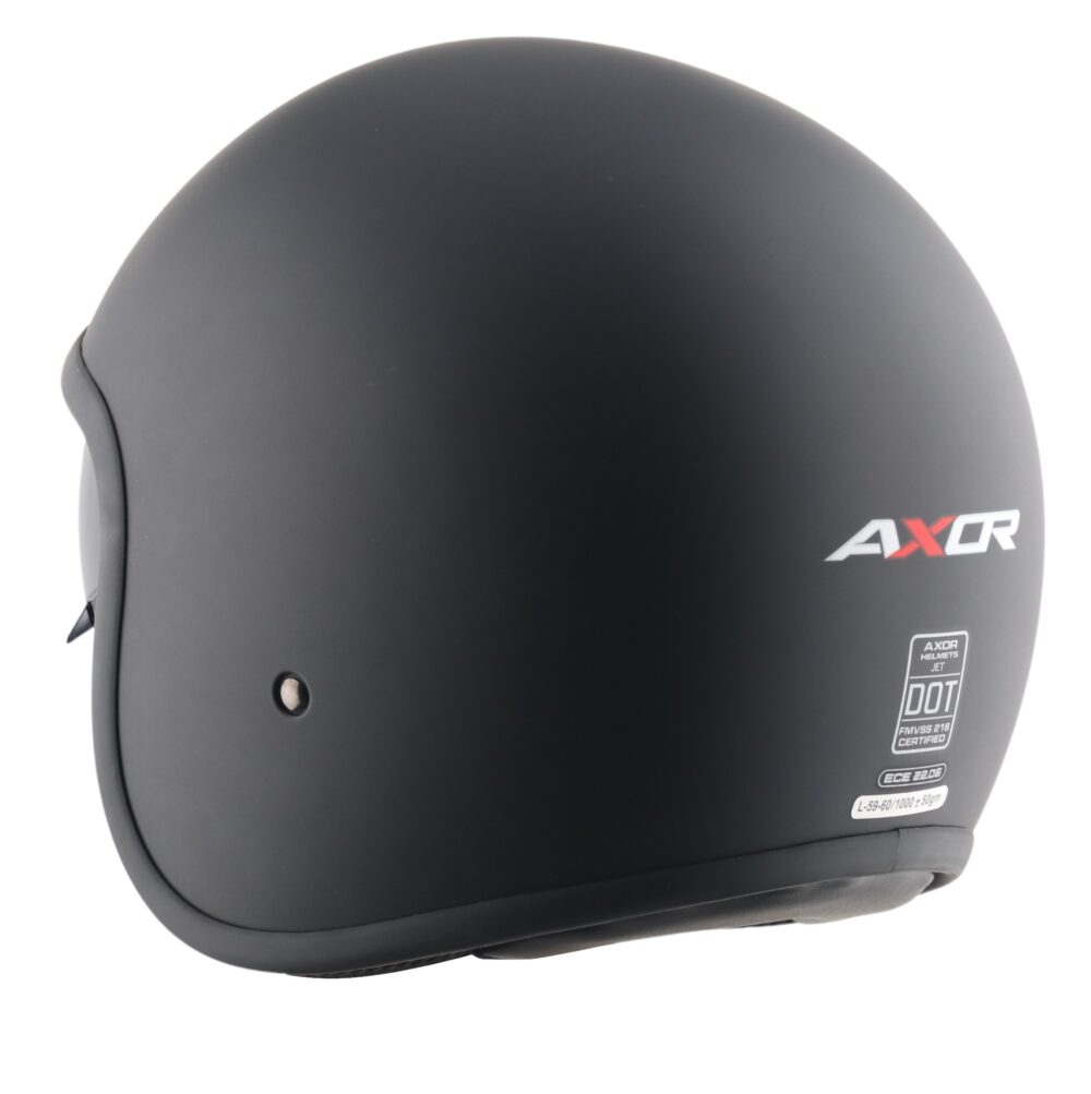 MC-Motorcykelhjälm Axor Jet Black med inbyggt visir - Bild 6