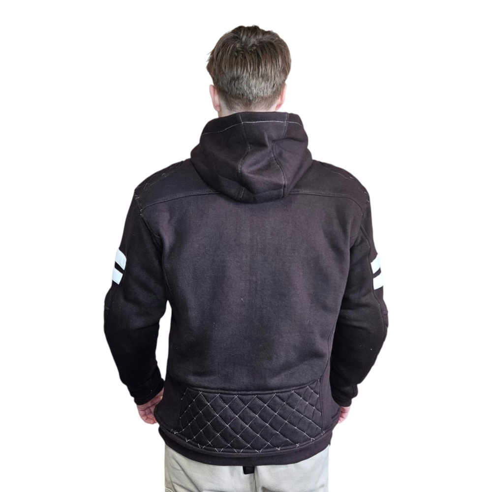 Kevlar Hoodie Brun Med Vita Streck - Bild 4