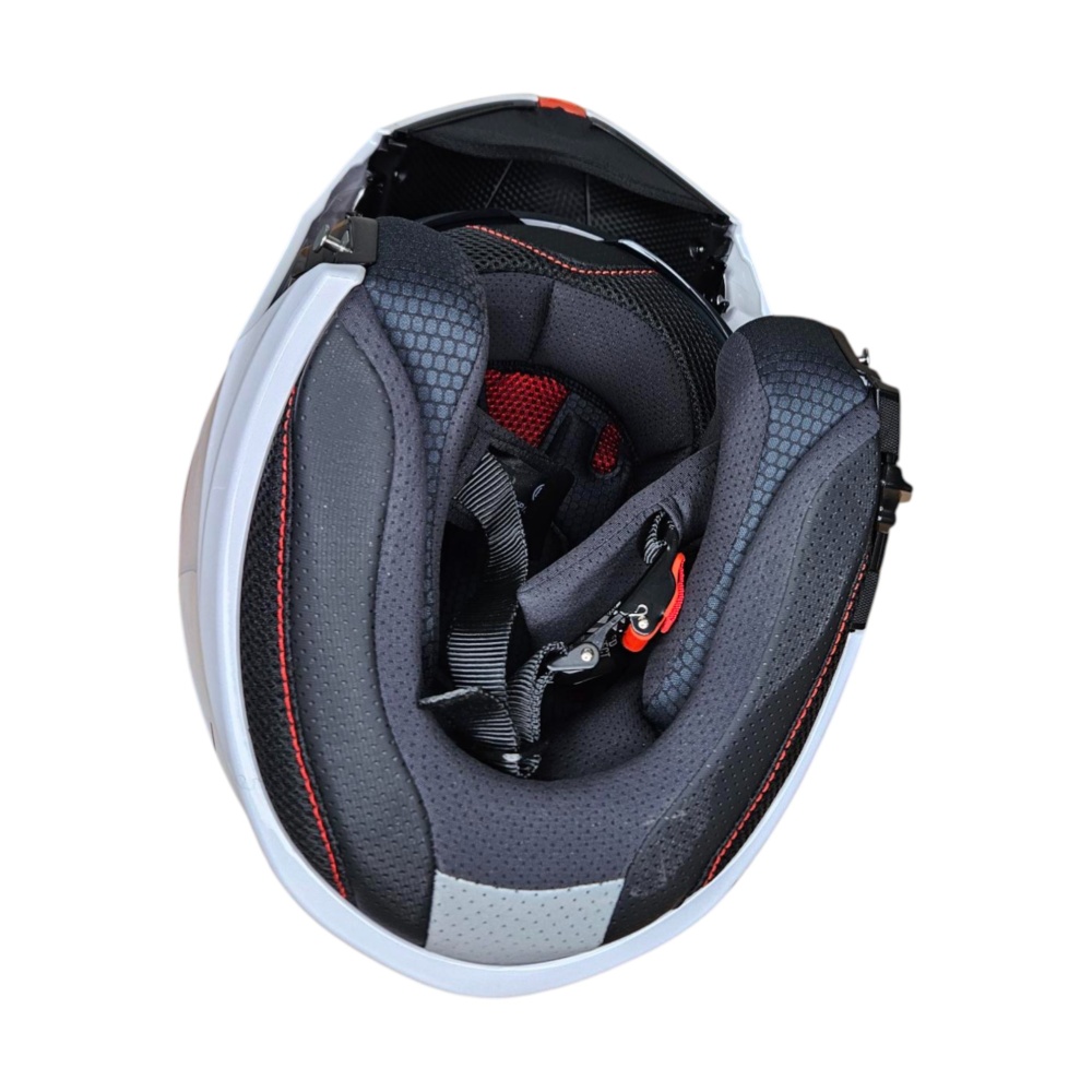 MC-Motorcykelhjälm Flip Up Vit - Bild 2