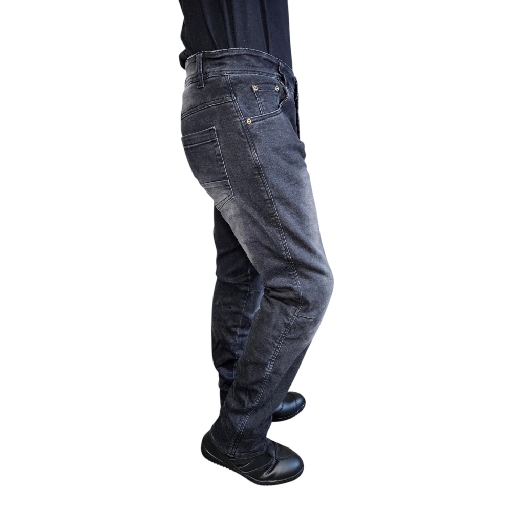 Fullkevlar Jeans Slitna Svarta – Unisex – Reg leg